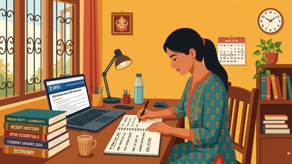 student self studying for government exam at home India