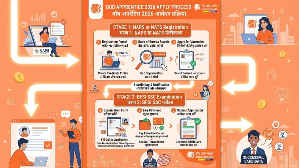 Bank of Baroda Apprentice 2026 Apply Process NAPS NATS BFSI SSC Step