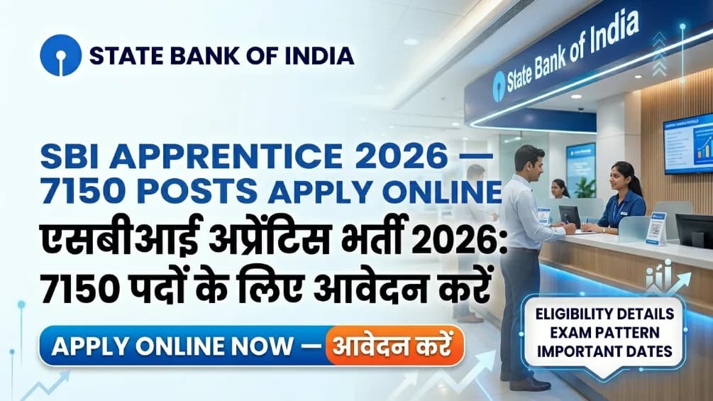 SBI Apprentice Recruitment 2026 7150 Posts Apply Online Last Date 8 June Stipend