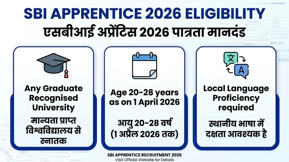 SBI Apprentice 2026 Eligibility Graduation Age 20-28 Local Language
