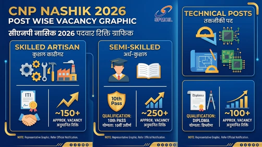 CNP Nashik 2026 Post Wise Vacancy Skilled Artisan Technical Semi-Skilled