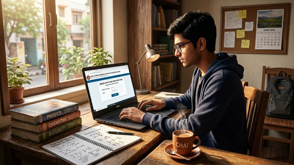 Student downloading Bihar BCECE Admit Card 2026 from the official website