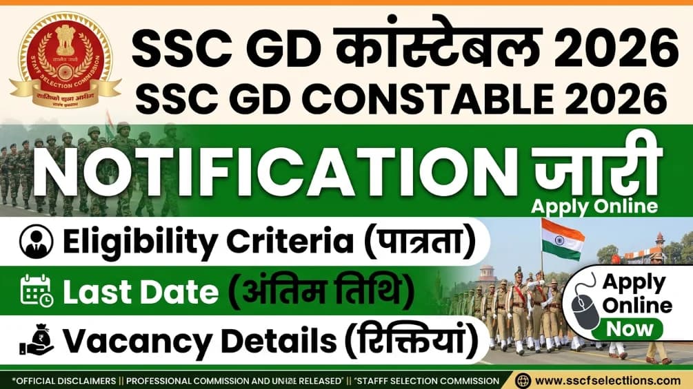 SSC GD Constable 2026 Notification जारी – Best Chance to Apply Online, Eligibility & Last Date