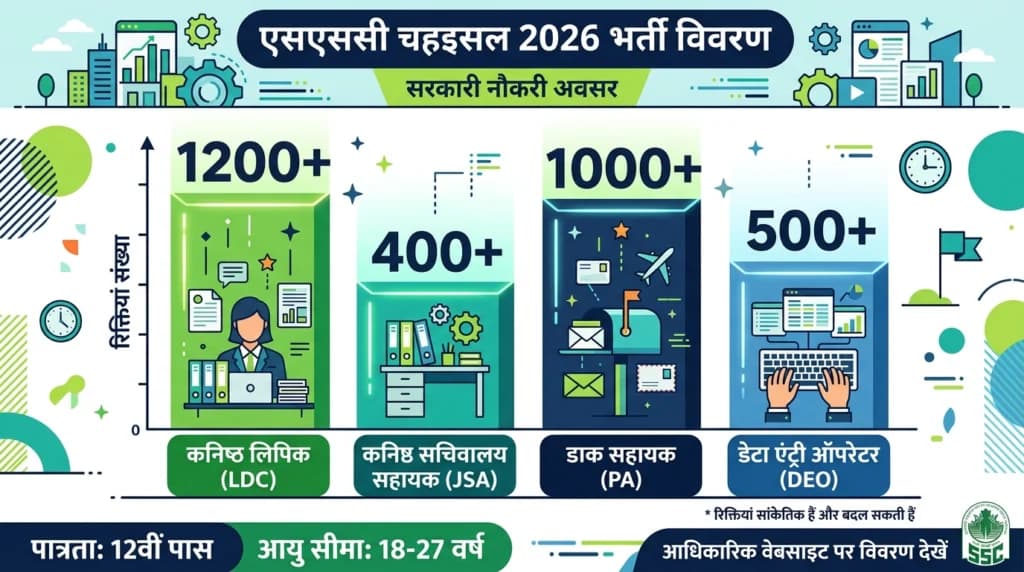 SSC CHSL 2026 Vacancy Details Post Wise