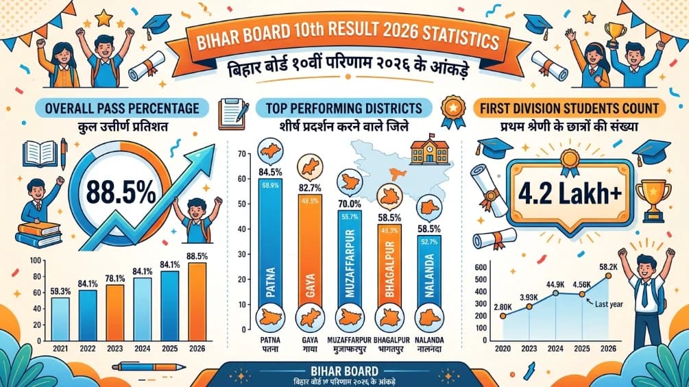 Bihar Board 10th Result 2026 जारी — Fast Direct Link से Check करें अपना Result