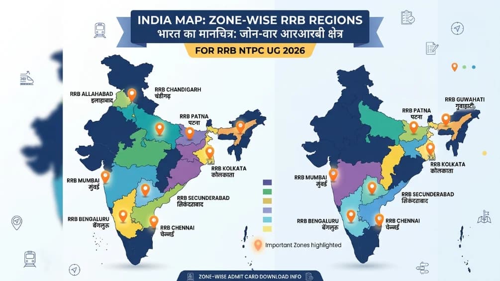 RRB NTPC UG 2026 Zone Wise Admit Card Download Links All RRB