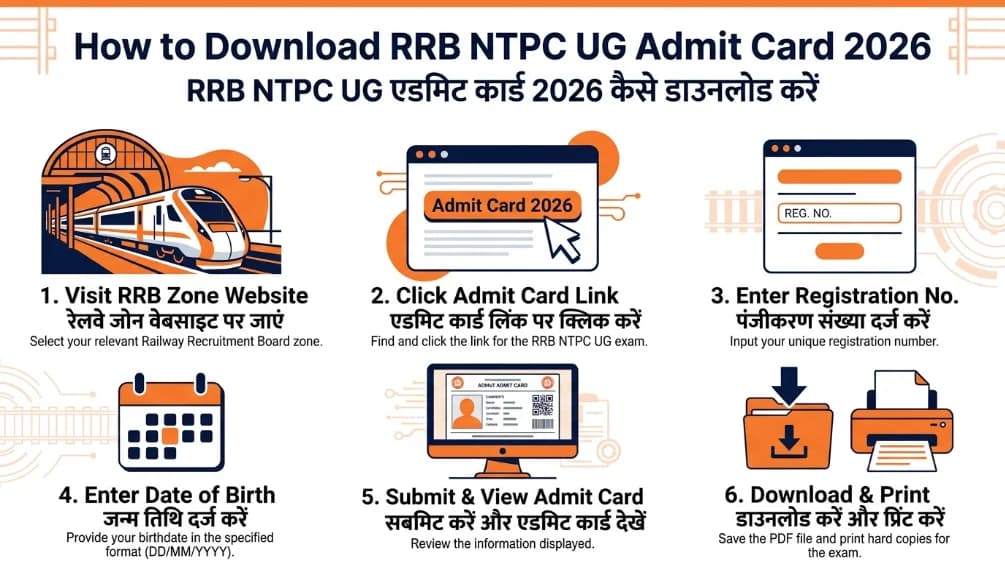 RRB NTPC UG Admit Card 2026 Download Step by Step Process