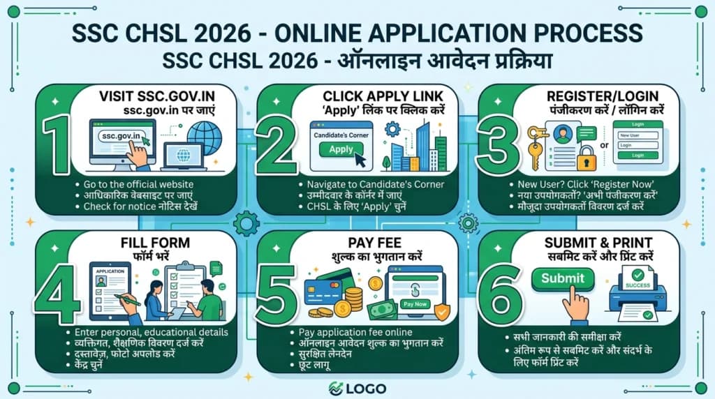 SSC CHSL 2026 Online Apply Step by Step Process