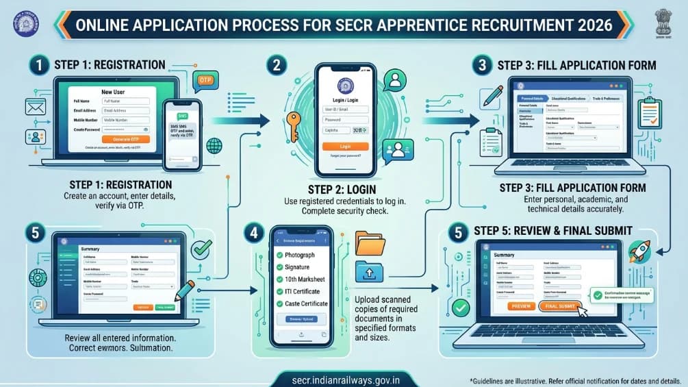 SECR Apprentice Recruitment 2026 — 1191 Posts, No Written Exam, Last Date 11 June