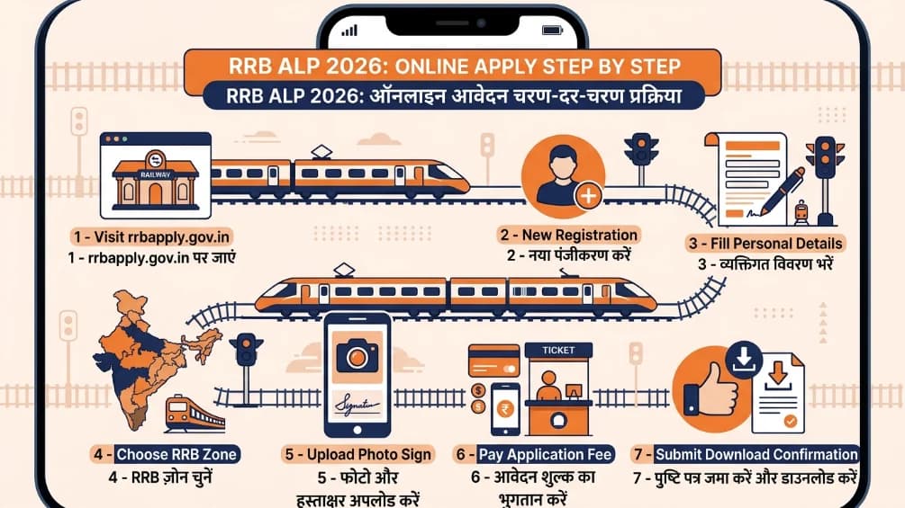 RRB ALP 2026 Online Apply Step by Step Process rrbapply.gov.in