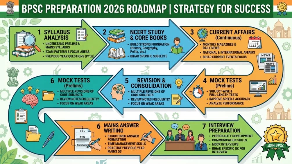 BPSC Preparation 2026 70वीं CCE की तैयारी कैसे करें — Subject Wise Strategy, Books और Study Plan