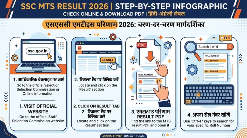 SSC MTS Result 2026 Check Online Steps ssc.gov.in Merit List PDF