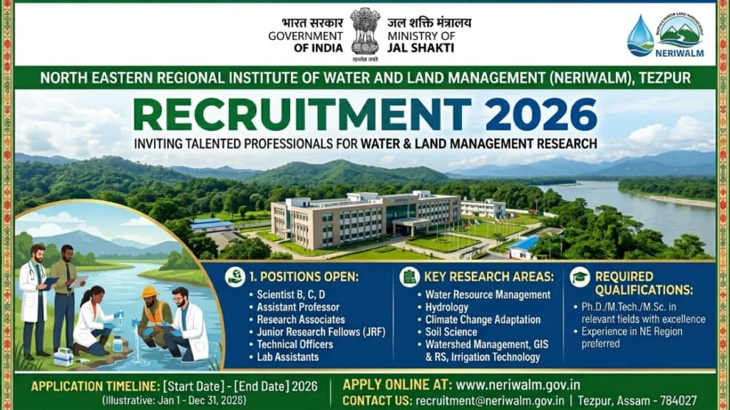 Young Professional Recruitment 2026 Tezpur Assam Chemistry Social Science Posts