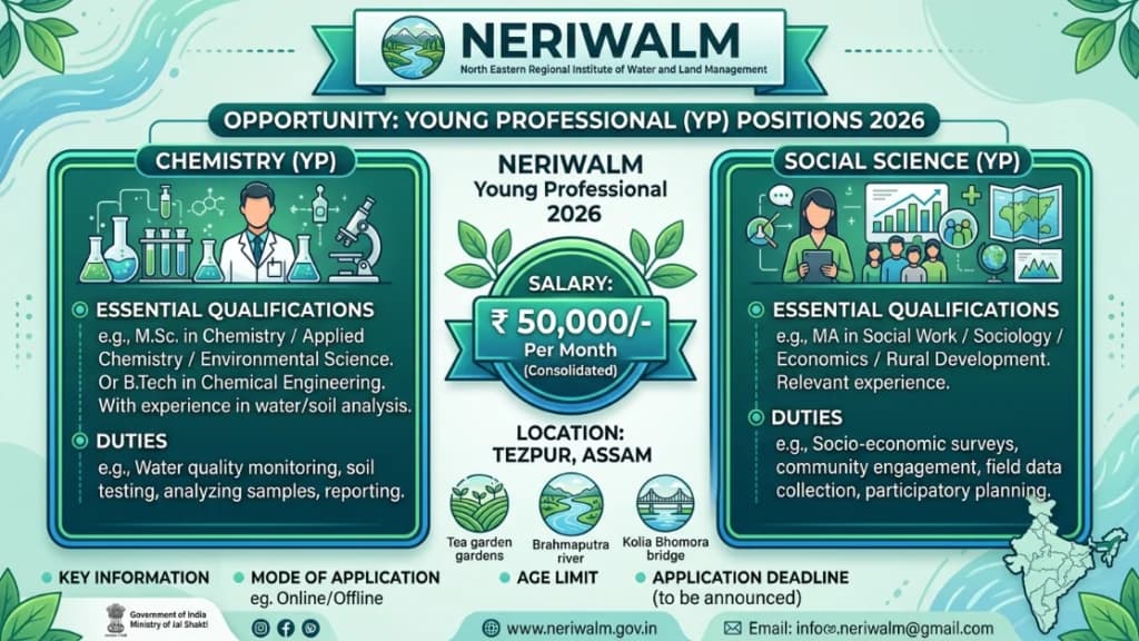NERIWALM Young Professional Recruitment 2026 Overview Chemistry Social Science Posts