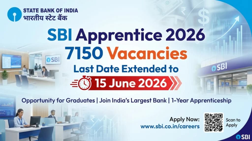 SBI Apprentice Recruitment 2026 – 7150 Posts Apply Online at sbi.co.in Last Date 15 June