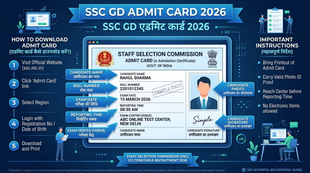 SSC GD Admit Card Details